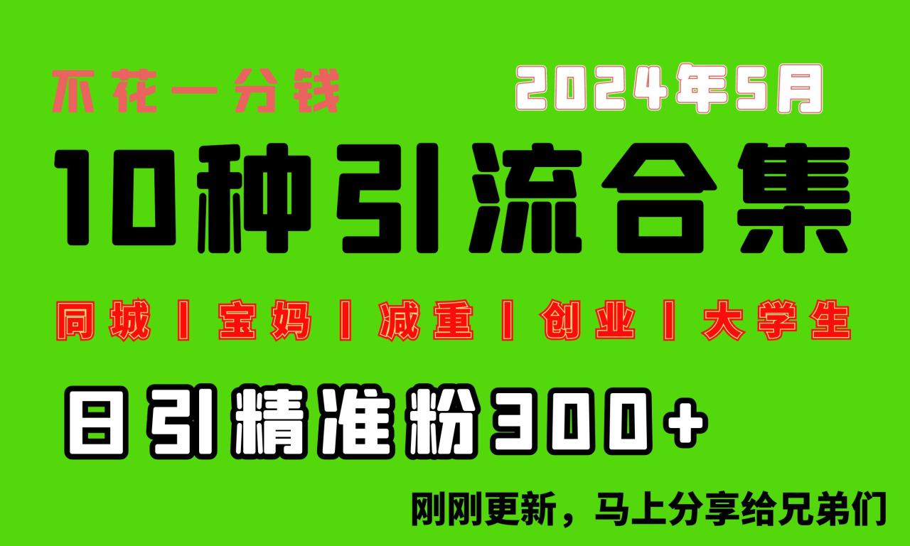 （10545期）0投入，每天搞300+“同城、宝妈、减重、创业、大学生”等10大流量！插图