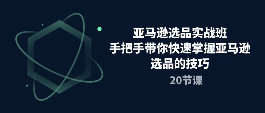 （10533期）亚马逊选品实战班，手把手带你快速掌握亚马逊选品的技巧（20节课）插图