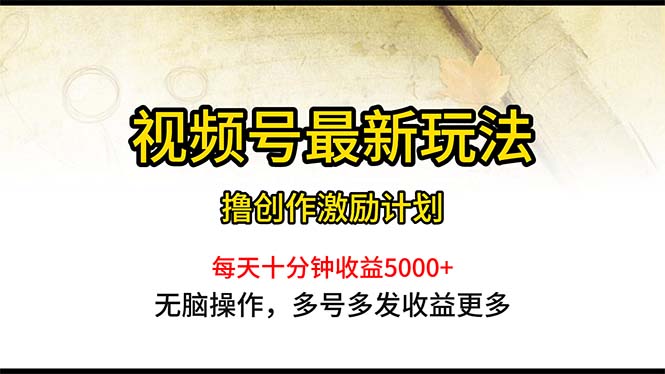 （10591期）视频号最新玩法，每日一小时月入5000+插图