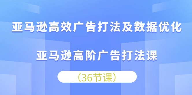 （10649期）亚马逊高效广告打法及数据优化，亚马逊高阶广告打法课插图