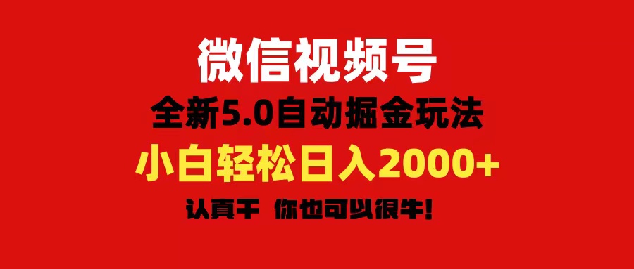 （11332期）微信视频号变现，5.0全新自动掘金玩法，日入利润2000+有手就行插图