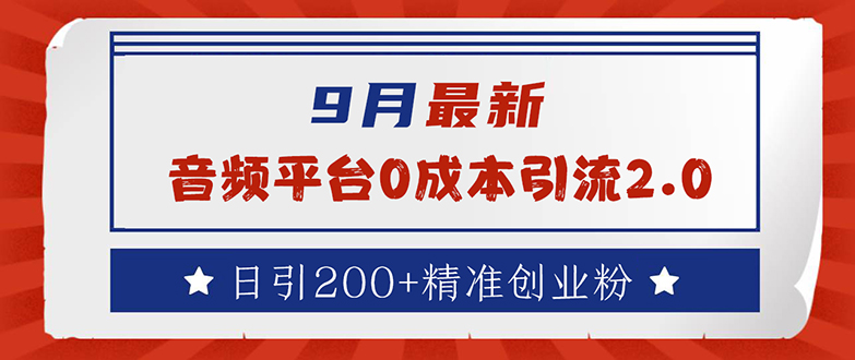 （12583期）9月最新：音频平台0成本引流，日引流200+精准创业粉插图