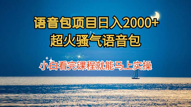 （12734期）语音包项目 日入2000+ 超火骚气语音包小白看完课程就能马上实操插图