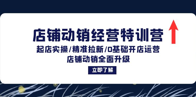 （12794期）店铺动销经营特训营：起店实操/精准拉新/0基础开店运营/店铺动销全面升级插图