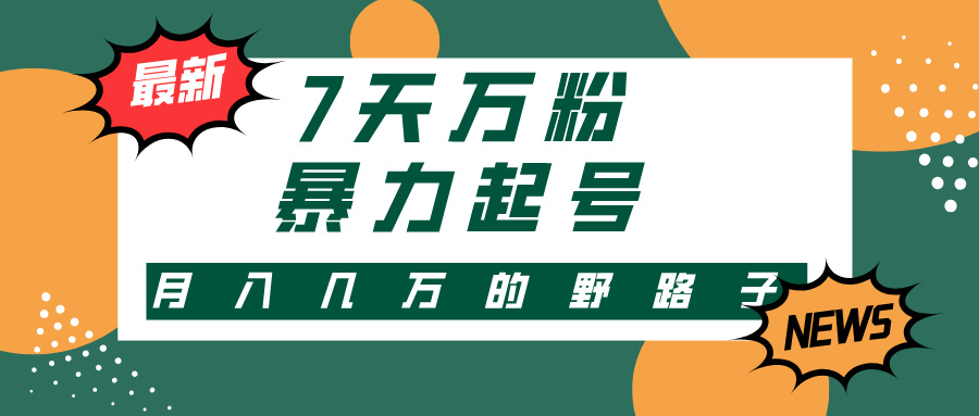 （13047期）3-7天万粉，快手暴力起号，多种变现方式，新手小白秒上手，单月变现几…插图