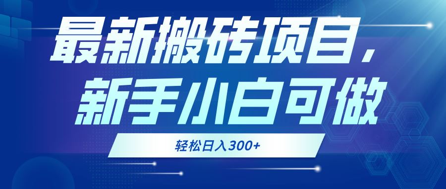 （13086期）最新0门槛搬砖项目，新手小白可做，轻松日入300+插图